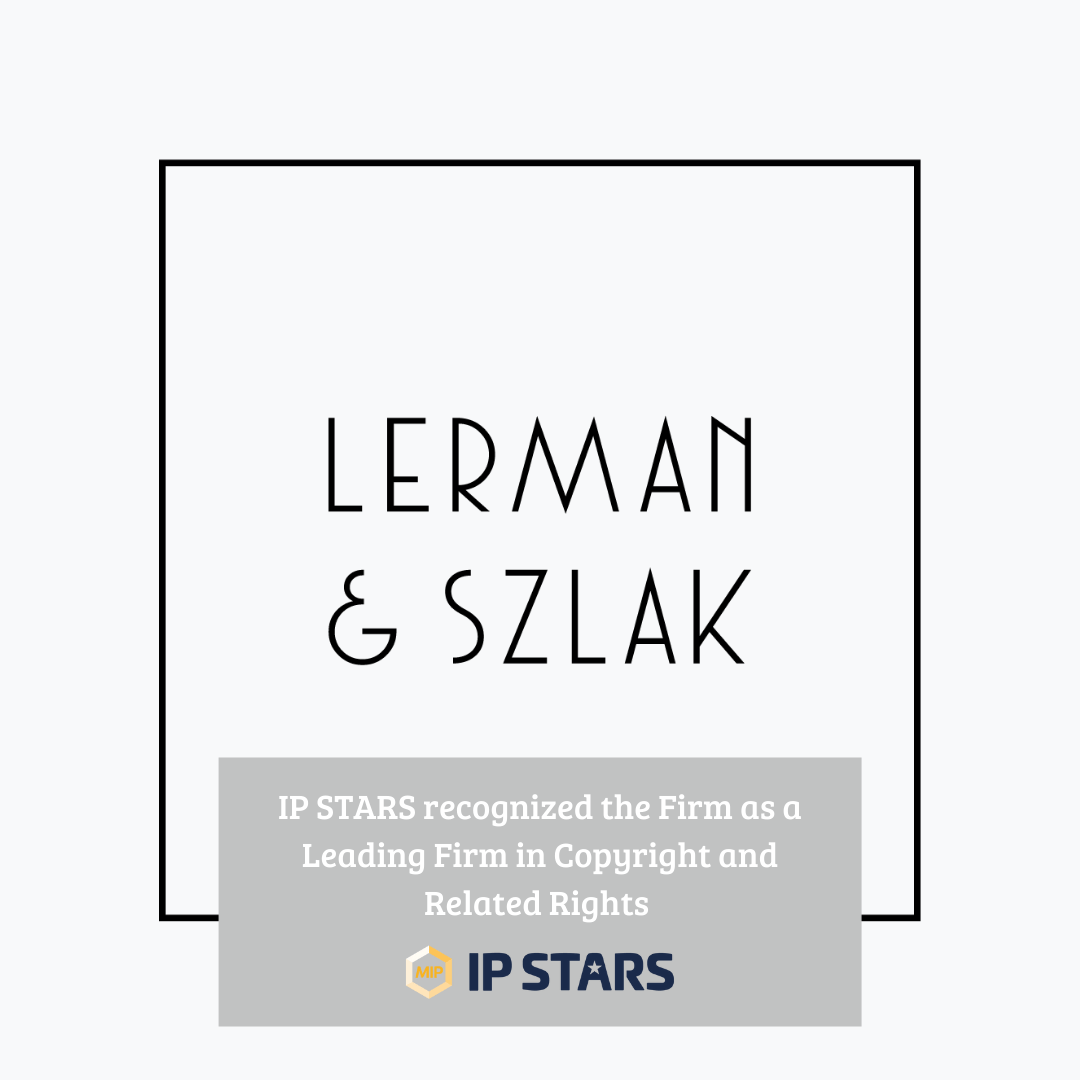 IP STARS distinguished Lerman & Szlak as a leading intellectual property Firm